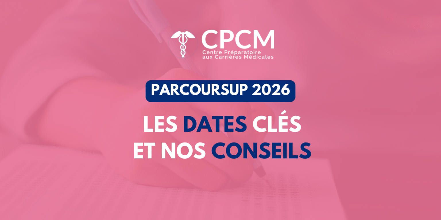 Les grandes phases et les dates clés de Parcoursup 2026 fournie par la prépa santé cpcm